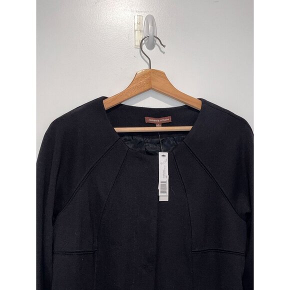 NWT Adrienne Vittadini Black Long Sleeve Zippered Pockets Women's Jacket Size L - Picture 2 of 11